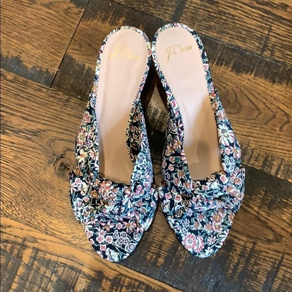 J Crew Knotted kitten heels in floral L5713 - Picture 3 of 3
